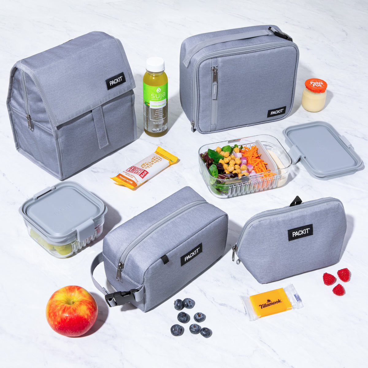 Bento Snack Container with Removeable Divider – Gray by Packit LLC at the  Vitamin Shoppe