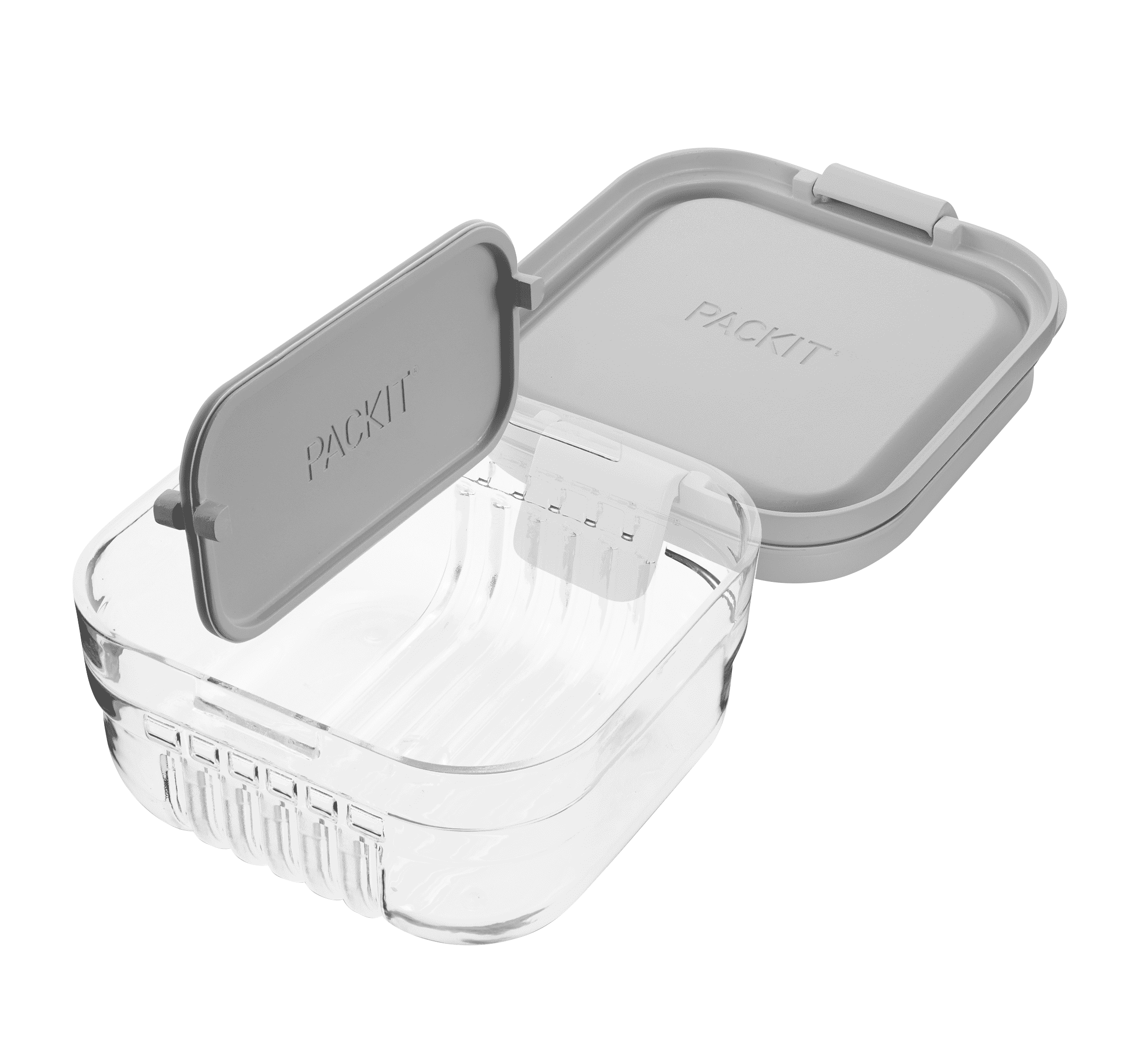 PackIt Mod Snack Bento Container - Steel Gray