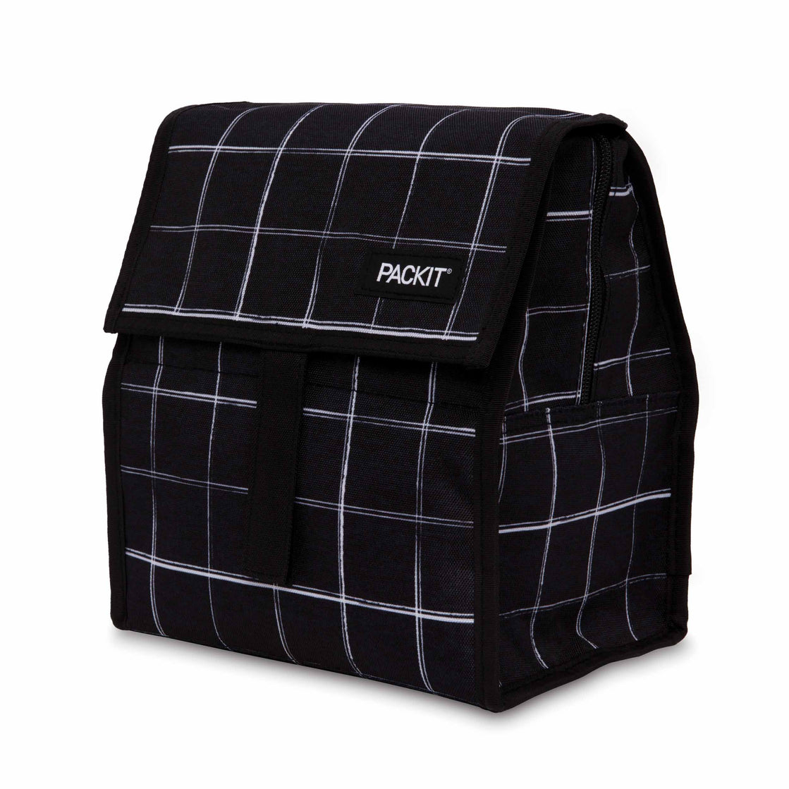 PackIt Freezable Snack Box, Black, Built with EcoFreeze Technology,  Collapsible, Reusable, Zip Closure with Buckle Handle, Perfect All Ages and  Fresh