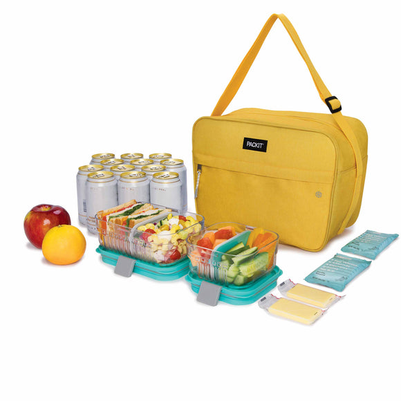 PackIt 15 cans Freezable Zuma Lunch Bag Soft Side Cooler - Yellow
