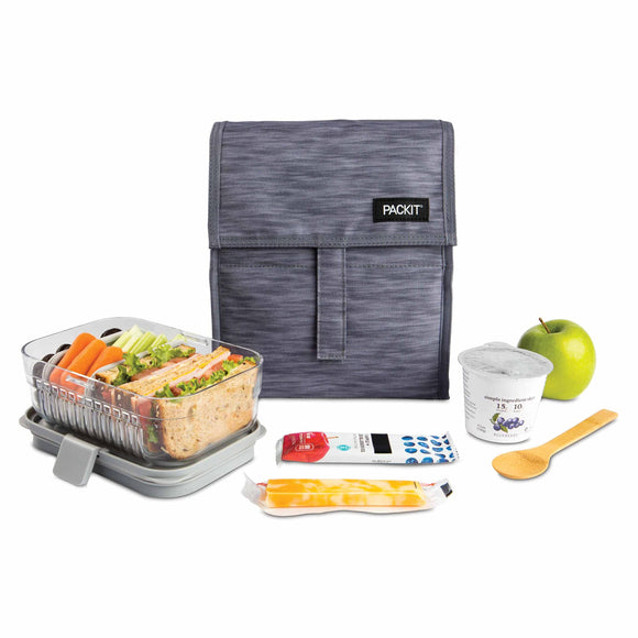 Packit Freezable Lunch Bag - Charcoal Space Dye