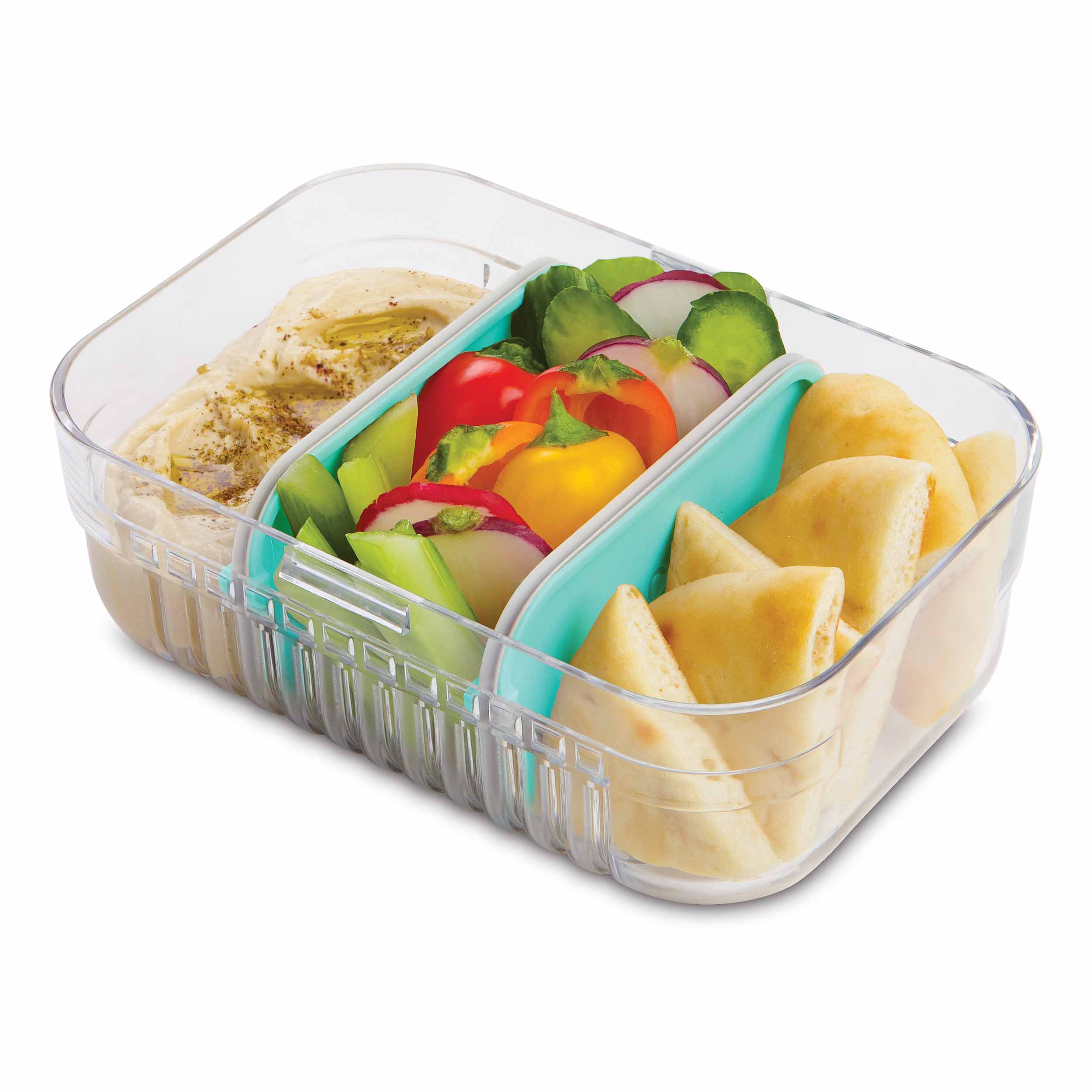 The most popular glass lunch box with different compartment dividers