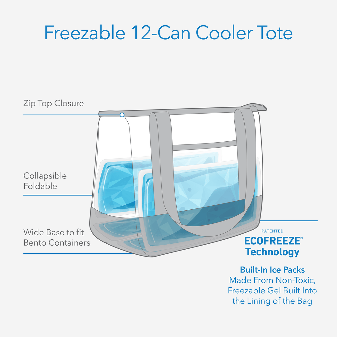 Freezable 12 Can Tote Cooler - PackIt#color_ALL