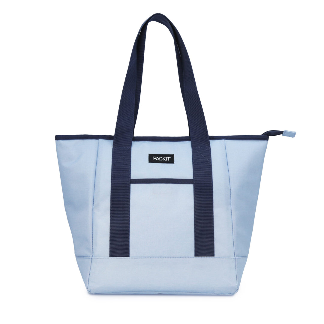 Freezable 12 Can Tote Cooler - PackIt#color_sky-blue