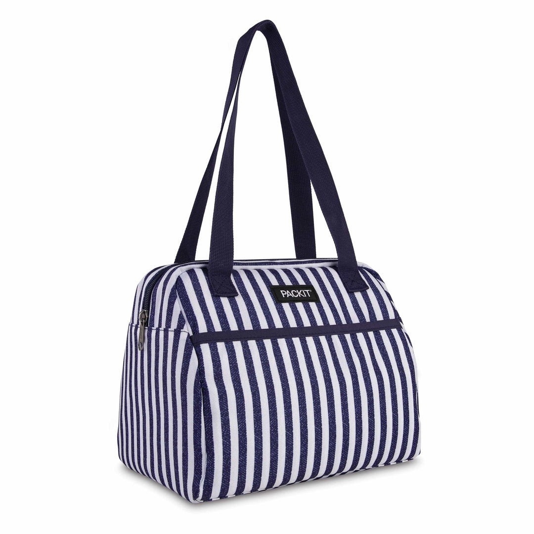 Hampton Lunch Tote Bag - PackIt#color_seaside-stripe