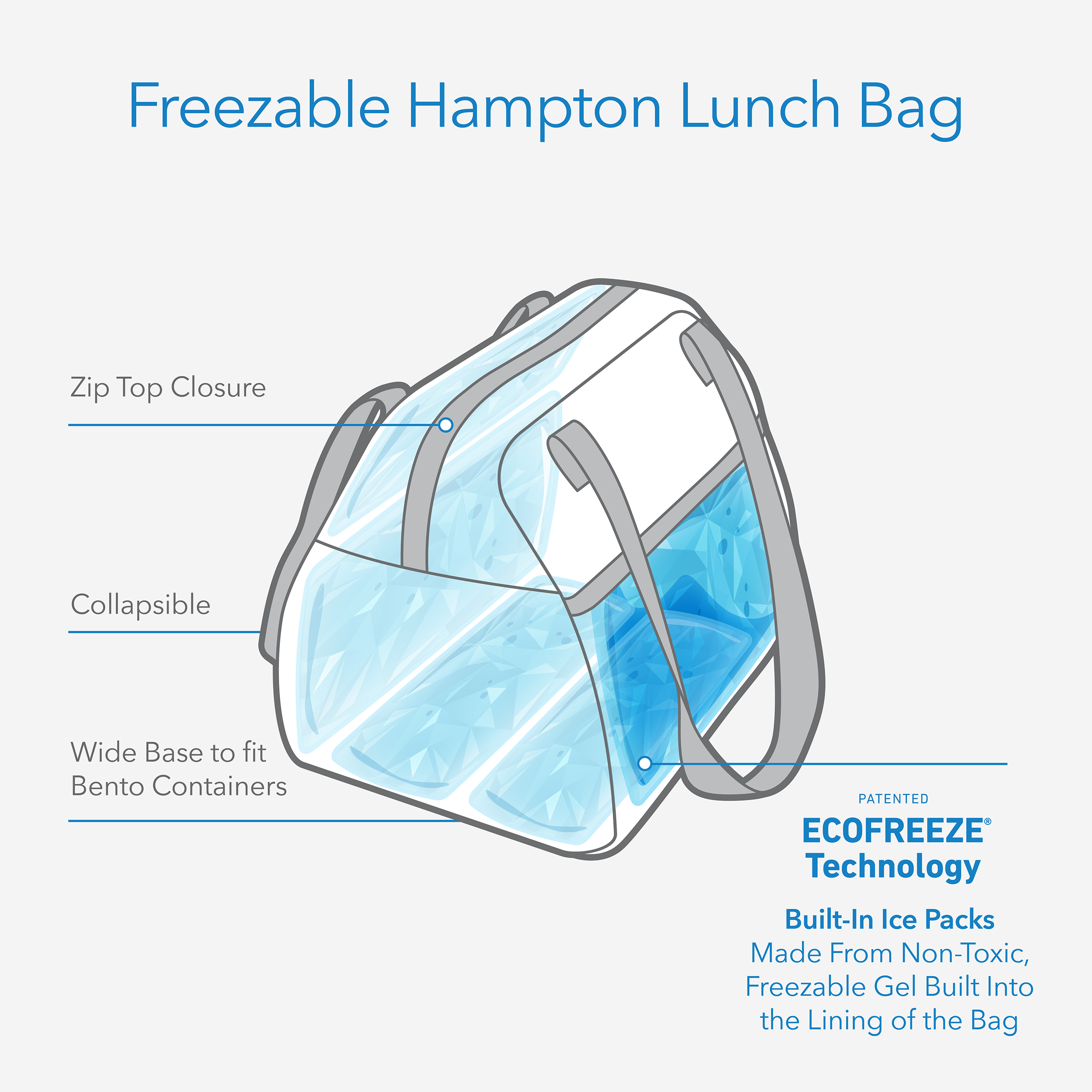 Lunch Tote Bag Order a Hampton Freezable Tote Bag with Shoulder