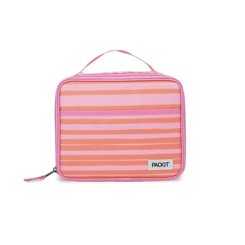 Freezable Lunch Box - Limited Edition - PackIt#color_artsy-stripe-papaya