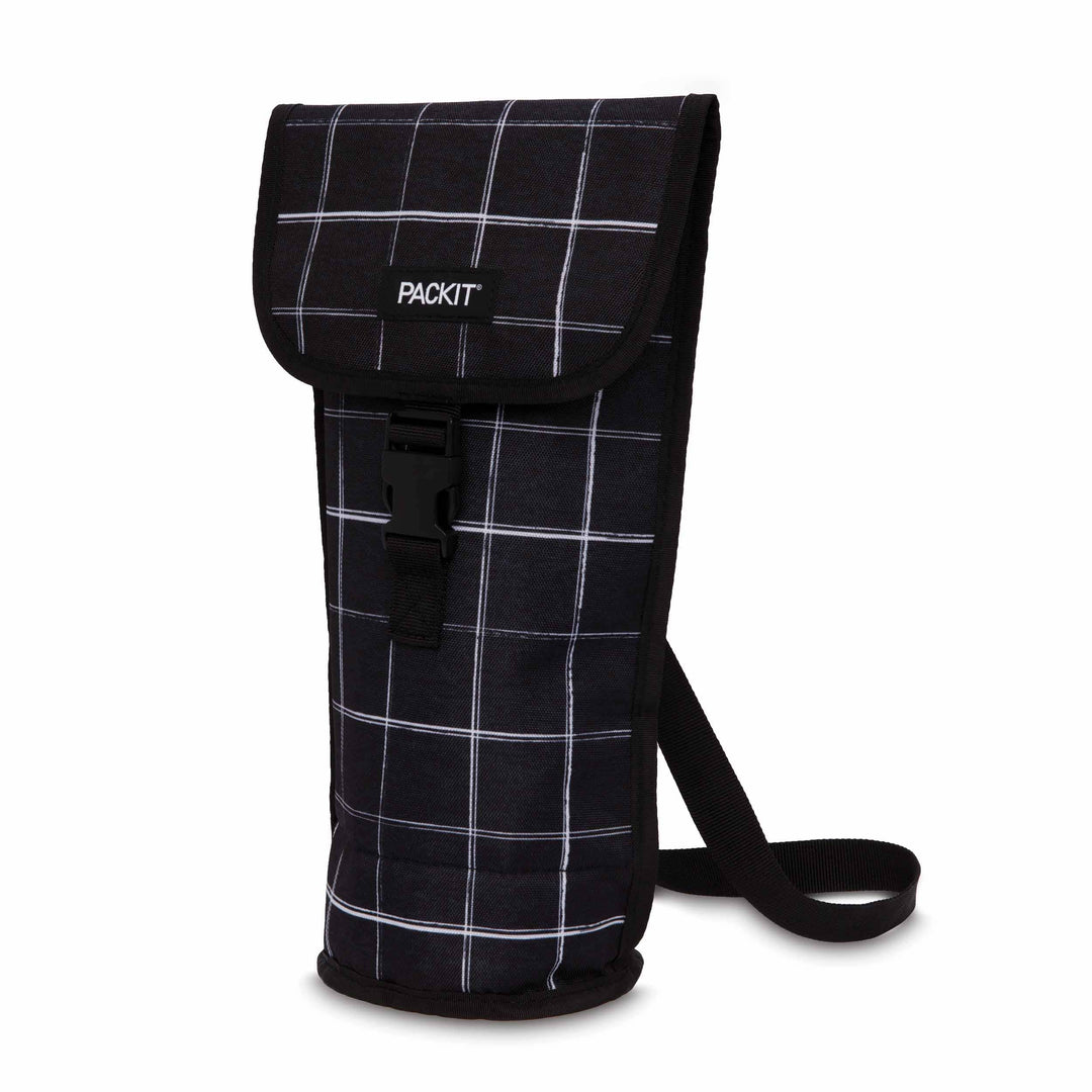Freezable Wine Bag - PackIt#color_black-grid