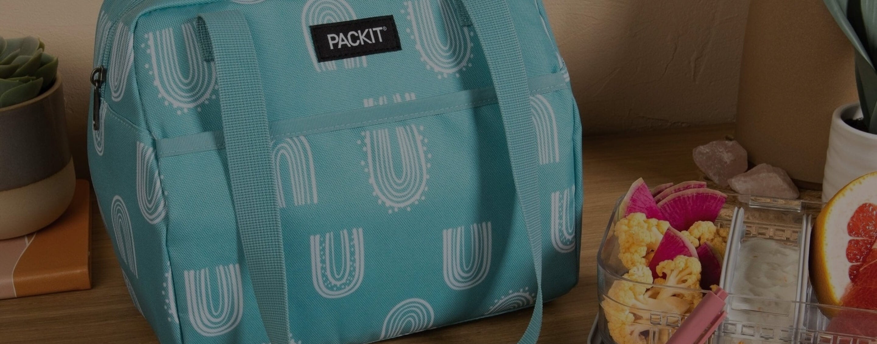 PackIt Women’s Blue Lunch tote with Strap