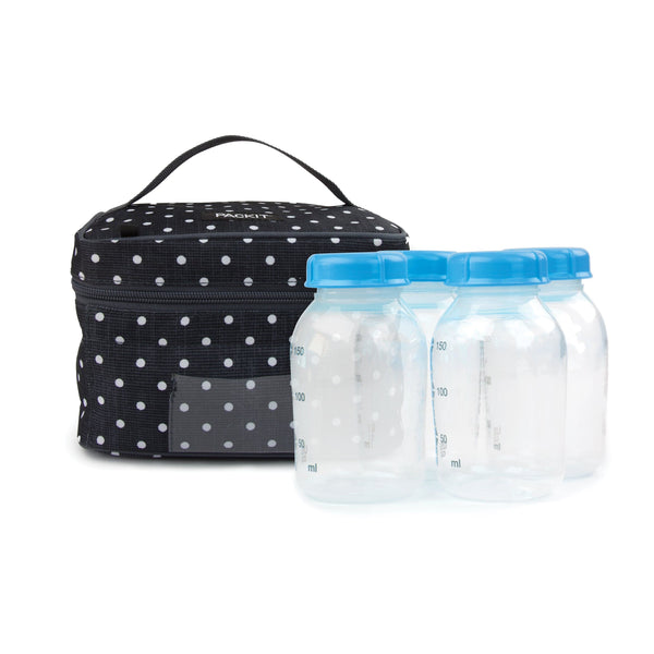 Pack It Freezable Breastmilk and Formula Cooler - Black Grid