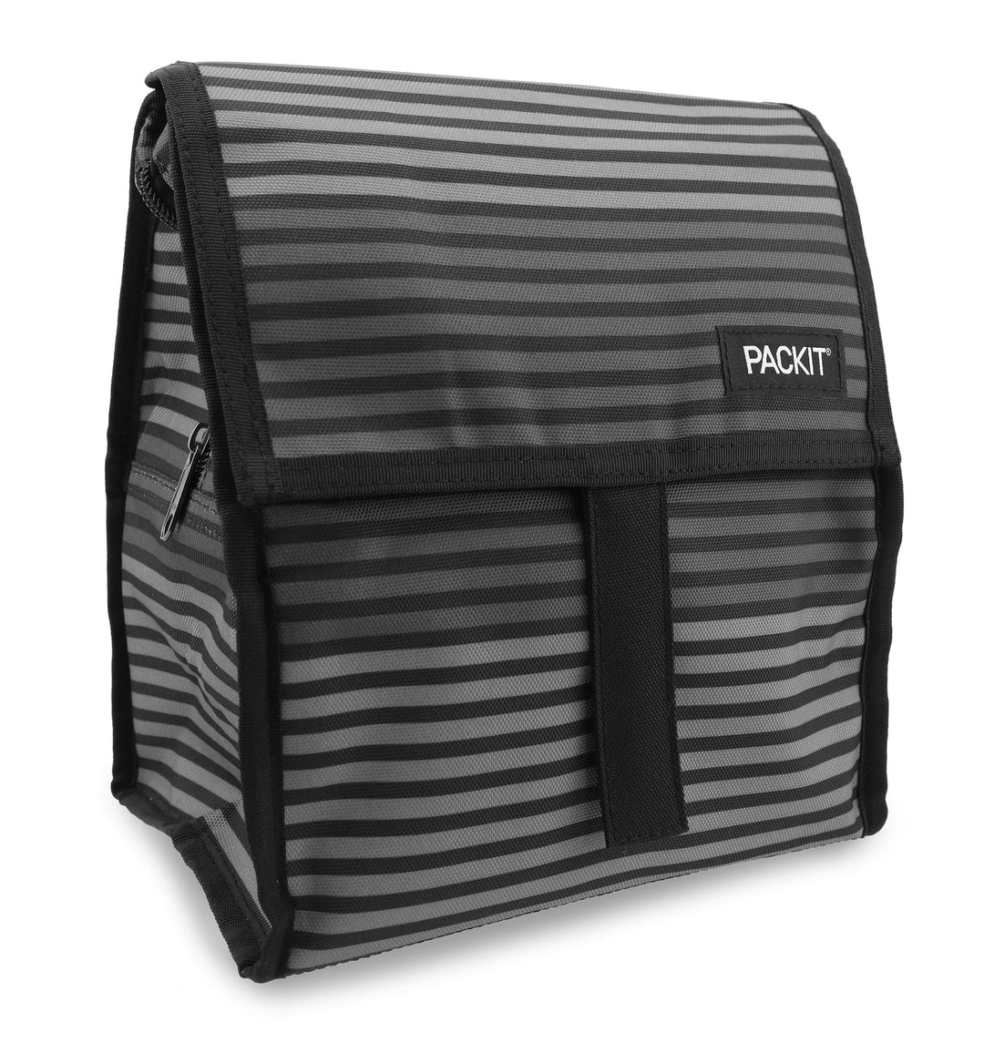 Freezable Lunch Bag - PackIt#color_gray-stripe