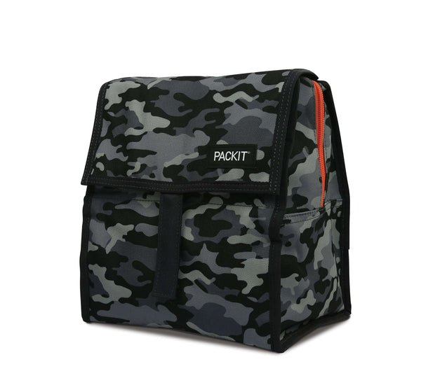 PackIt Freezable Lunch Bag with Zip Closure, Classic Camo (PKT-PC