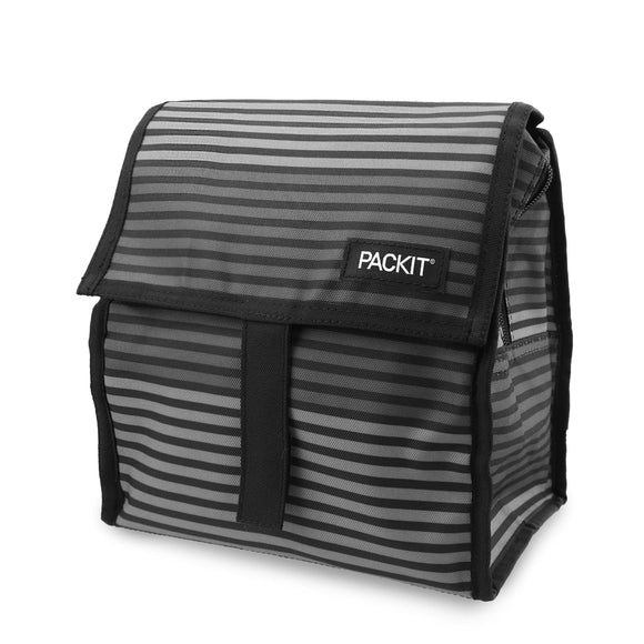 PackIt Freezable Lunch Bag, Charcoal Space Dye, Built with EcoFreeze  Technology, Foldable, Reusable, Zip and Velcro Closure with Buckle Handle