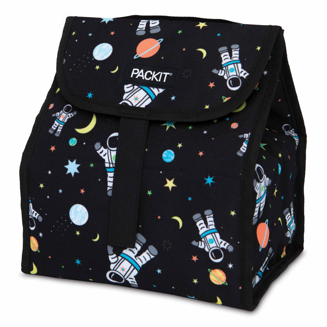 Packit Freezable Lunch Sack, Spaceman, Black