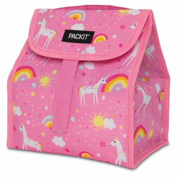 PackIt Freezable Lunch Bag with Zip Closure, Unicorn Sky 