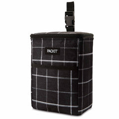 Pack It Freezable Double Bottle Bag - Black Grid